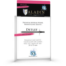 Paladin Clear Sleeves Detlef 55mmx75mm 55 Sleeves Per Pack