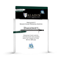 Paladin Clear Sleeves Dagonet 87.5mmx100mm 55 Sleeves Per Pack