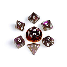 Fanroll: 10mm Mini Polyhedral Dice set: Stardust Supervolcano