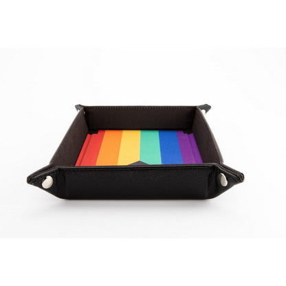 Fanroll: Pride Fold Up Velvet Dice Tray: Rainbow Flag