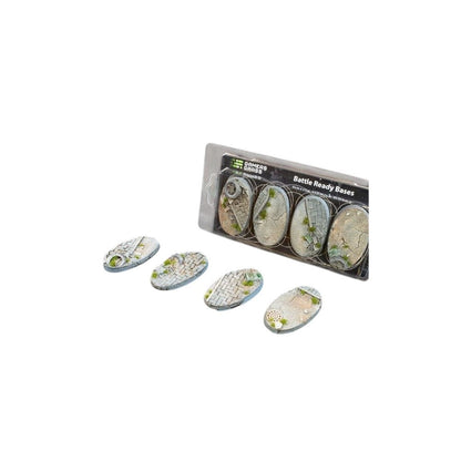 Gamers Grass Battle Ready Bases Urban Warfare Oval 75mm x3
