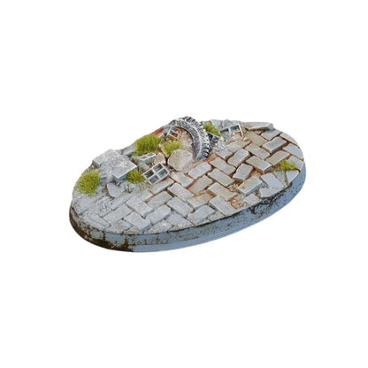 Gamers Grass Battle Ready Bases Urban Warfare Oval 75mm x3