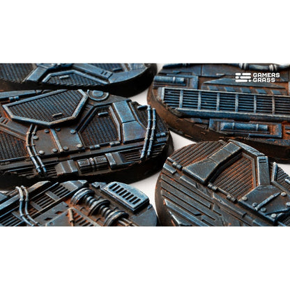 Gamers Grass Battle Ready Bases Spaceship Corridor Oval 60mm x4