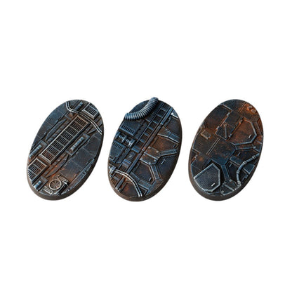 Gamers Grass Battle Ready Bases Spaceship Corridor Oval 75mm x3