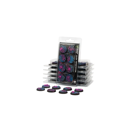Gamers Grass Battle Ready Bases Alien Infestation Round 32mm x8
