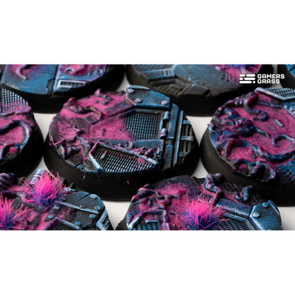 Gamers Grass Battle Ready Bases Alien Infestation Round 32mm x8