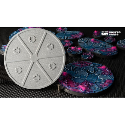 Gamers Grass Battle Ready Bases Alien Infestation Round 100mm x1