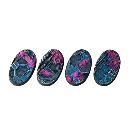 Gamers Grass Battle Ready Bases Alien Infestation Oval 60mm x4