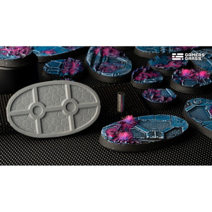 Gamers Grass Battle Ready Bases Alien Infestation Oval 60mm x4