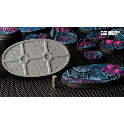 Gamers Grass Battle Ready Bases Alien Infestation Oval 75mm x3