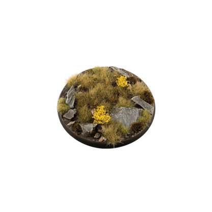 Gamers Grass Battle Ready Bases Highland Round 80mm x1