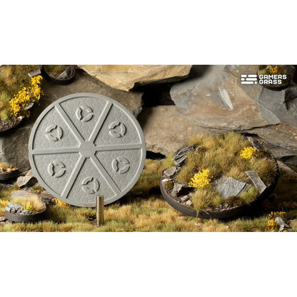 Gamers Grass Battle Ready Bases Highland Round 80mm x1