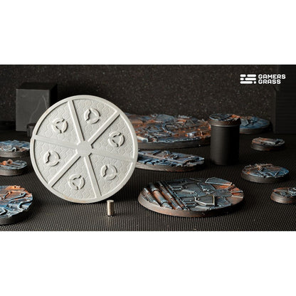 Gamers Grass Battle Ready Bases Spaceship Corridor Round 80mm x1