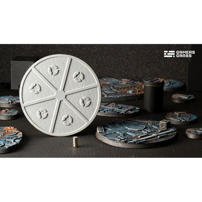 Gamers Grass Battle Ready Bases Spaceship Corridor Round 90mm x1