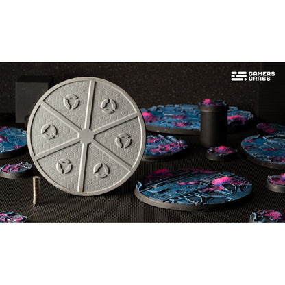 Gamers Grass Battle Ready Bases Alien Infestation Round 90mm x1