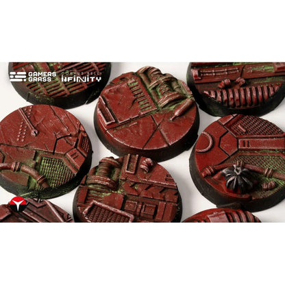 Gamers Grass Battle Ready Bases Nomad Crew Deck Round 25mm 8x