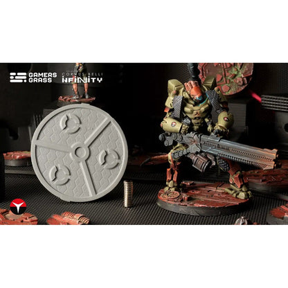 Gamers Grass Battle Ready Bases Nomad Crew Deck Round 55mm 2x