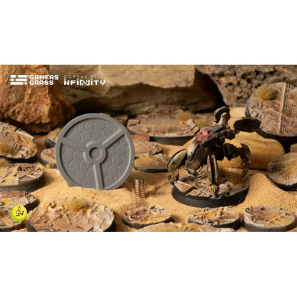 Gamers Grass Battle Ready Bases Dunes of Bourak Round 40mm 4x