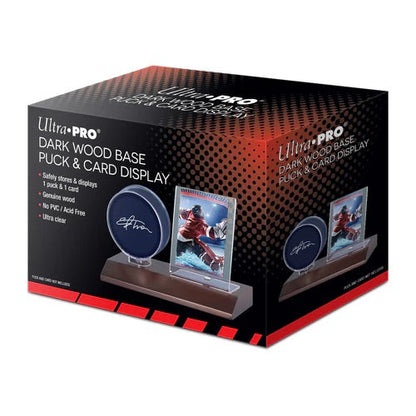 Ultra Pro: UP81676 Puck & Card Dark Wood Holder
