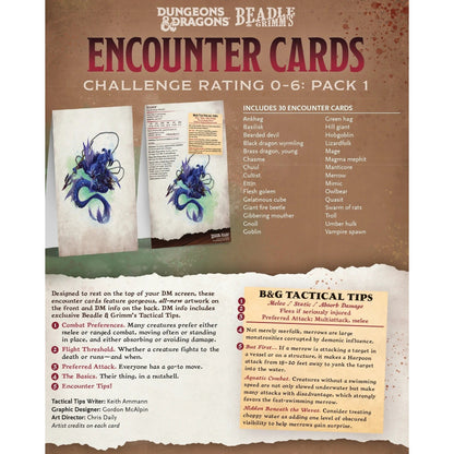 Beadle & Grimm's Encounter Cards Challenge Rating 0-6: Pack 1