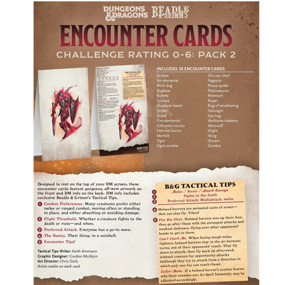 Beadle & Grimm's Encounter Cards Challenge Rating 0-6: Pack 2