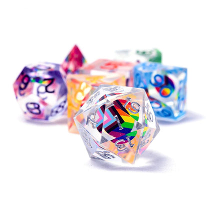 Sirius Dice Dungeons and Dragons Progress Pride Dice Set 7