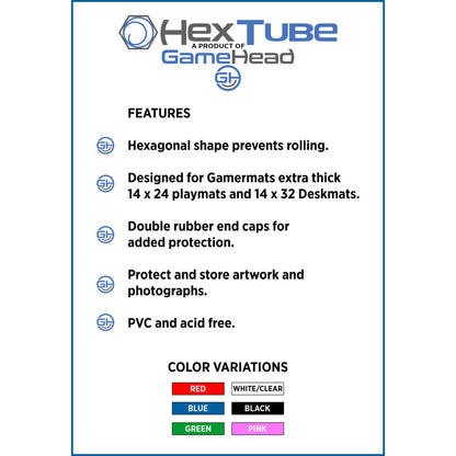 GamerMats: Black Playmat Hex Tube GameHead