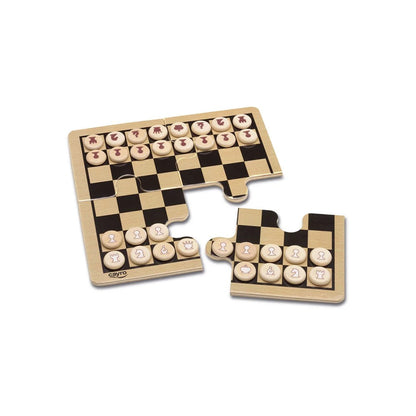 Wooden Chess In Metal Box Board Game