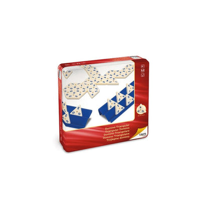Triangular Dominoes In Metal Box Board Game