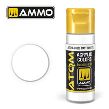 Ammo by MIG Atom Color Matt White 20mL