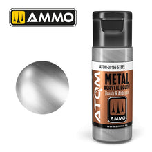 Ammo by MIG Atom Color Metallic Steel 20mL