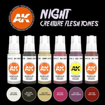 AK Interactive 3 Gen Sets Night Creatures Flesh Tones