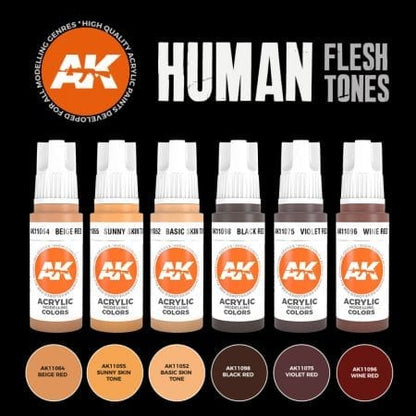 AK Interactive 3 Gen Sets Human Flesh Tones