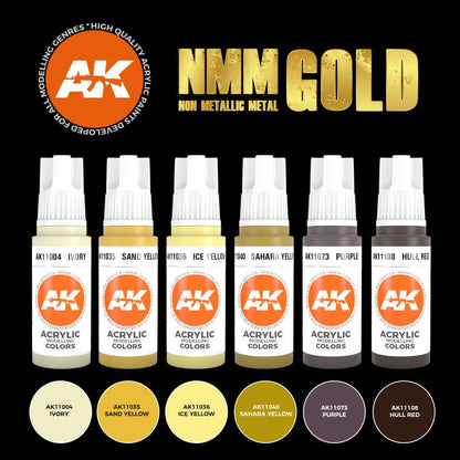 AK Interactive 3 Gen Sets Non Metallic Metal Gold