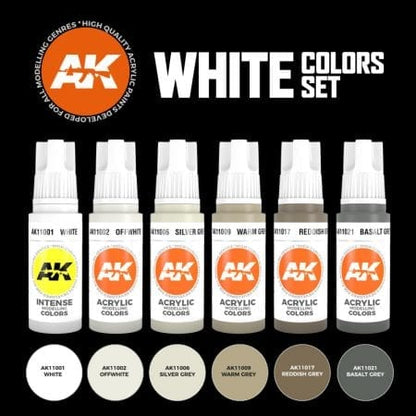 AK Interactive 3 Gen Sets White Colors