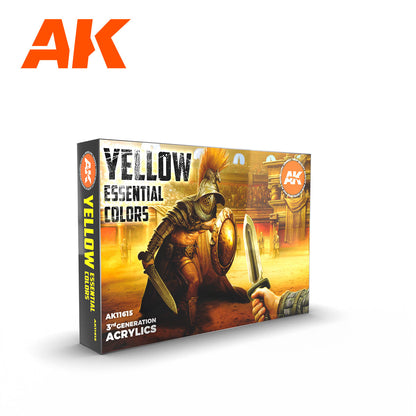 AK Interactive 3 Gen Sets Yellow Essential Colors