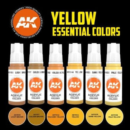 AK Interactive 3 Gen Sets Yellow Essential Colors