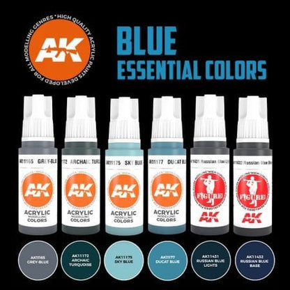 AK Interactive 3 Gen Sets Blue Essential Colors