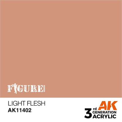 AK Interactive 3 Gen Figures Acrylics Light Flesh 17mL
