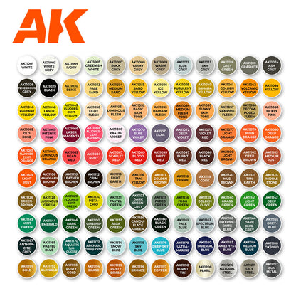 AK Interactive 3 Gen Acrylics Briefcase 120 Best Colours for Wargames Fantasy and SciFi