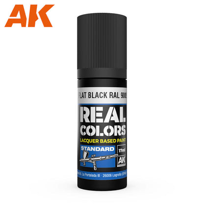 AK Interactive Real ColoursFlat Black Ral 9005 17 mL