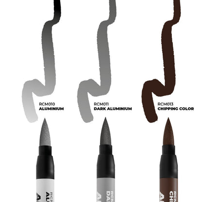 AK Interactive RC Markers Chipping Set 3 Real Colors Markers