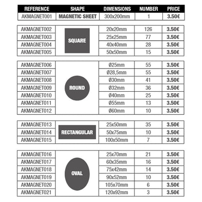 AK Interactive Magnets Round 25 ˜ 55 units