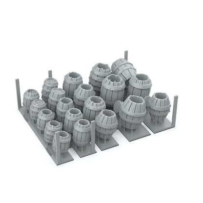 AK Interactive Basing Bits Wood Barrels 32 Pieces