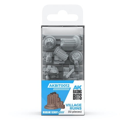 AK Interactive Basing Bits Village Ruins 12 Pieces