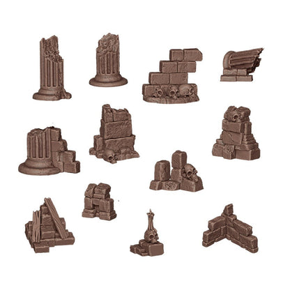 AK Interactive Basing Bits Village Ruins 12 Pieces