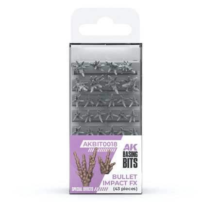 AK Interactive Basing Bits Bullet Impact Fx 43 Pieces