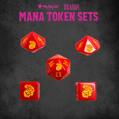 Dungeons & Dragons Beadle & Grimm's MTG Red Mana Token Set