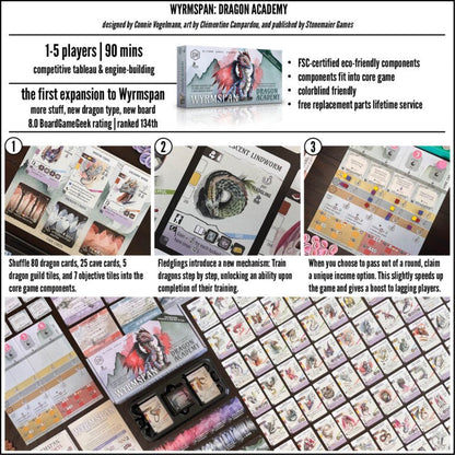 Stonemaier Games Wyrmspan: Dragon Academy Board Game