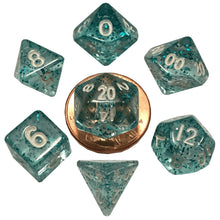 Fanroll: 10mm Mini Polyhedral Dice set: Ethereal Light Blue